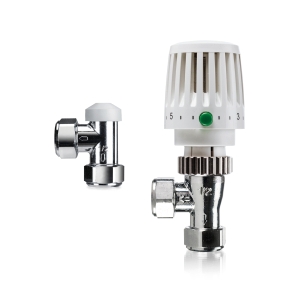 Honeywell Home Valencia Angled Thermostatic Radiator Valve & Lockshield 15mm Vtl120-15A