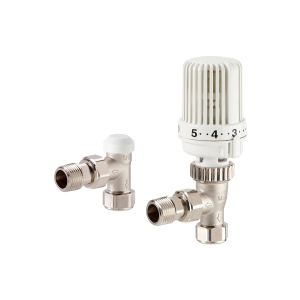 Honeywell Home Essential TRV & Lockshield, Angled 15mm White VTL15-15A