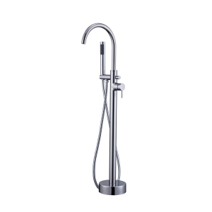iflo Albany Floor Mounted Bath Filler & Hand Shower - Chrome