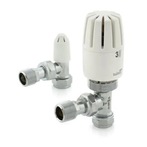 Pegler Bulldog Gen2 TRV & Lockshield, Angled 15mm White 643150