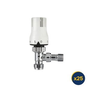 Plumbright Angle TRV 15mm x1/2" White Smooth Multibuy Pack of 25 C04167N032B-MCP